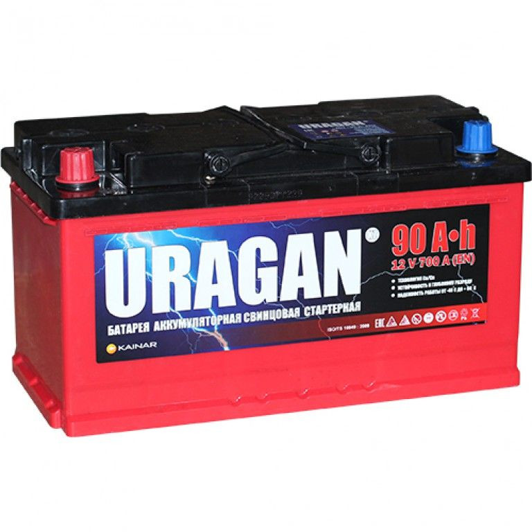 АКБ URAGAN 6СТ 90ah п.п. (EN770) 353*175*190 — 1